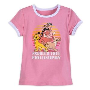 Pink White Red Brown Lion King Tee